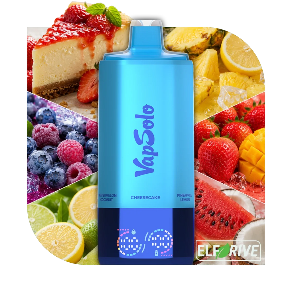 VAPSOLO SIXER 180K 6IN1 CHEESECAKE & PINEAPPLE LEMON & BLUEBERRY SOUR RASPBERRY & STRAWBERRY MANGO & LEMON LIME & WATERMELON COCONUT 5%
